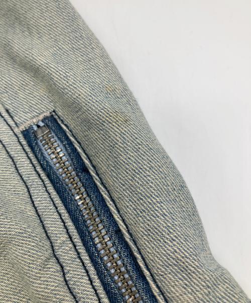 DIESEL（ディーゼル）DIESEL (ディーゼル) パッチワークフーデットデニムジャケット インディゴ サイズ:Mの古着・服飾アイテム