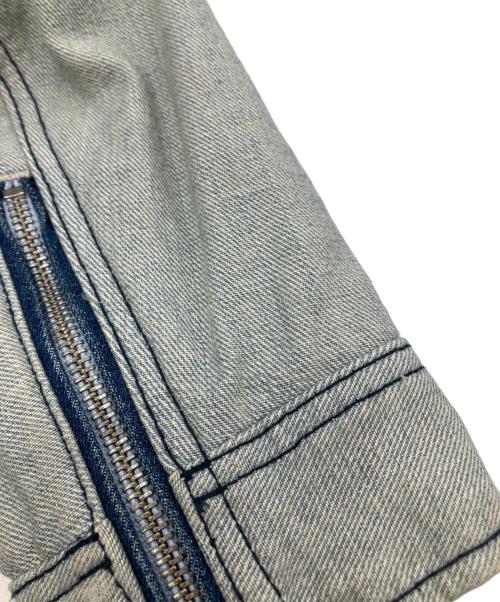 DIESEL（ディーゼル）DIESEL (ディーゼル) パッチワークフーデットデニムジャケット インディゴ サイズ:Mの古着・服飾アイテム