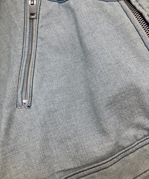 DIESEL（ディーゼル）DIESEL (ディーゼル) パッチワークフーデットデニムジャケット インディゴ サイズ:Mの古着・服飾アイテム
