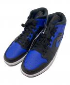 NIKEナイキ）の古着「AIR JORDAN 1 MID BLACK/HYPER ROYAL-WHITE」｜ブルー×ブラック