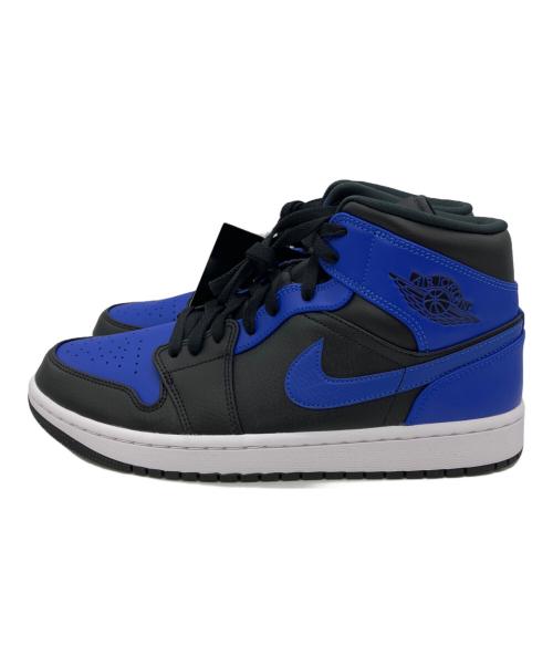 NIKE（ナイキ）NIKE (ナイキ) AIR JORDAN 1 MID BLACK/HYPER ROYAL-WHITE ブルー×ブラック サイズ:27.5cmの古着・服飾アイテム