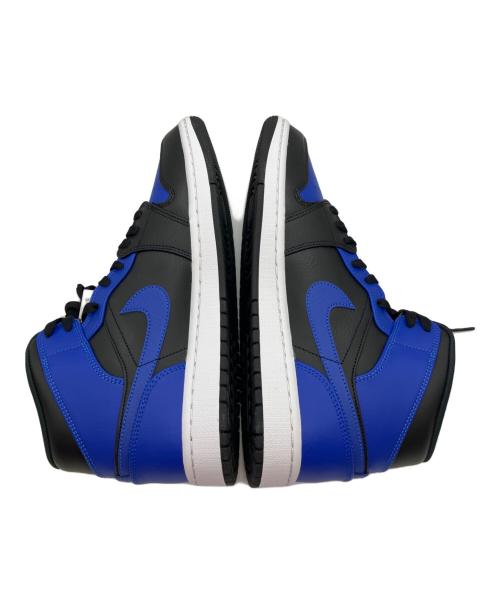 NIKE（ナイキ）NIKE (ナイキ) AIR JORDAN 1 MID BLACK/HYPER ROYAL-WHITE ブルー×ブラック サイズ:27.5cmの古着・服飾アイテム