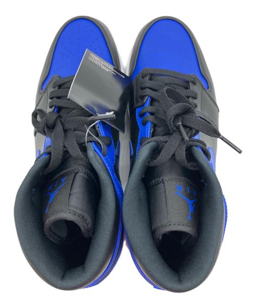 NIKE（ナイキ）NIKE (ナイキ) AIR JORDAN 1 MID BLACK/HYPER ROYAL-WHITE ブルー×ブラック サイズ:27.5cmの古着・服飾アイテム