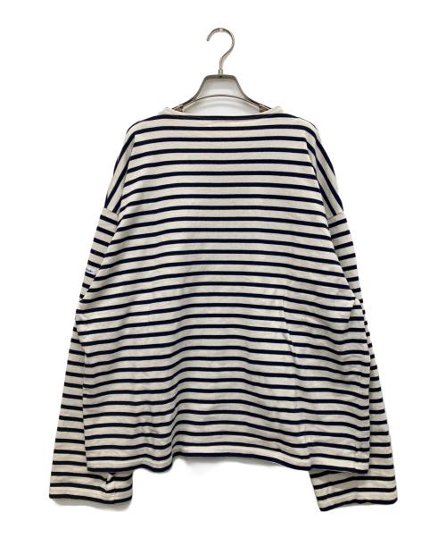 ORCIVAL（オーシバル）ORCIVAL (オーシバル) バスクシャツ ホワイト×ネイビー サイズ:5の古着・服飾アイテム