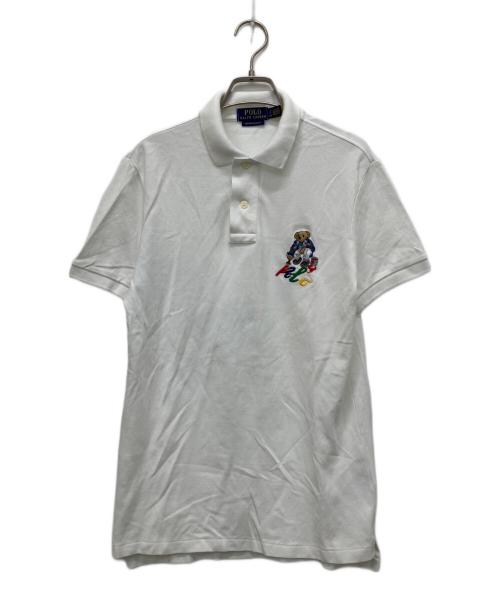 POLO RALPH LAUREN（ポロ・ラルフローレン）POLO RALPH LAUREN (ポロ・ラルフローレン) ポロベア刺繍ポロシャツ ホワイト サイズ:Sの古着・服飾アイテム