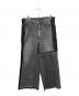 Wrangler（ラングラー）の古着「リメイクワイドデニムパンツ」｜ブラック