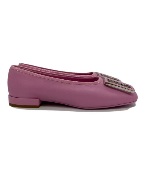 Salvatore Ferragamo（サルヴァトーレ フェラガモ）Salvatore Ferragamo (サルヴァトーレ フェラガモ) MYRNAフラットパンプス ピンク サイズ:6の古着・服飾アイテム