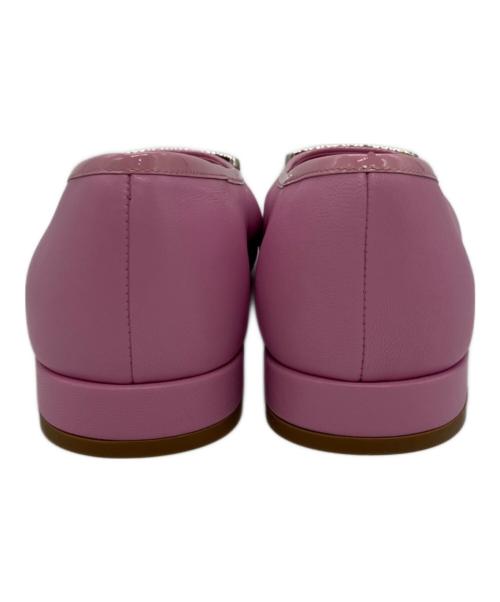 Salvatore Ferragamo（サルヴァトーレ フェラガモ）Salvatore Ferragamo (サルヴァトーレ フェラガモ) MYRNAフラットパンプス ピンク サイズ:6の古着・服飾アイテム