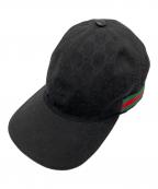 GUCCIグッチ）の古着「GGキャンバスベースボールキャップ」｜ブラック
