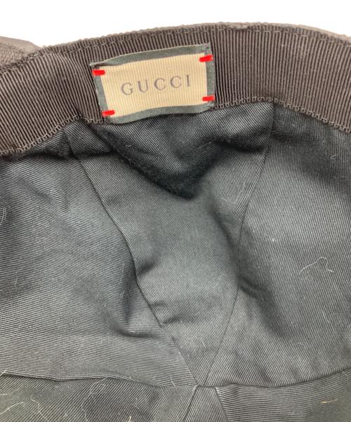 GUCCI（グッチ）GUCCI (グッチ) GGキャンバスベースボールキャップ ブラック サイズ:XS(56cm)の古着・服飾アイテム