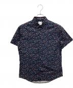PAUL SMITHポールスミス）の古着「花柄半袖シャツ」｜ネイビー