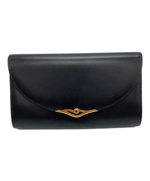 Cartier（カルティエ）Cartier (カルティエ) サファイアライン チェーンショルダーバッグ ブラックの古着・服飾アイテム