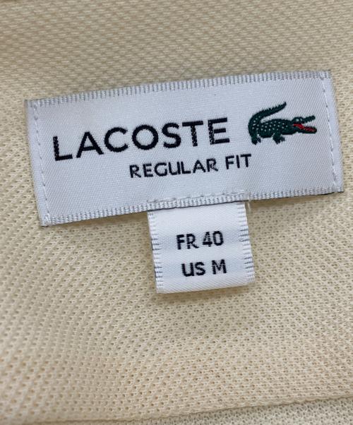LACOSTE（ラコステ）LACOSTE (ラコステ) コットン×リネン鹿の子地長袖ボタンダウンシャツ アイボリー サイズ:Mの古着・服飾アイテム