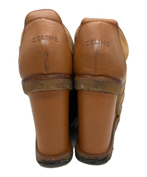CELINE（セリーヌ）CELINE (セリーヌ) manon ウェッジソールブーツ ブラウン サイズ:39の古着・服飾アイテム