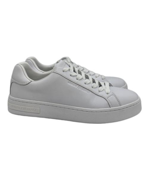 ARMANI EXCHANGE（アルマーニ エクスチェンジ）ARMANI EXCHANGE (アルマーニ エクスチェンジ) ローカットレザースニーカー ホワイト サイズ:26㎝の古着・服飾アイテム