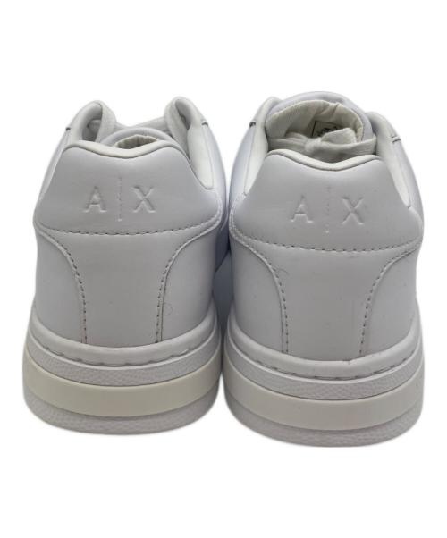 ARMANI EXCHANGE（アルマーニ エクスチェンジ）ARMANI EXCHANGE (アルマーニ エクスチェンジ) ローカットレザースニーカー ホワイト サイズ:26㎝の古着・服飾アイテム