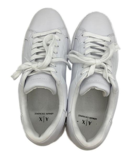 ARMANI EXCHANGE（アルマーニ エクスチェンジ）ARMANI EXCHANGE (アルマーニ エクスチェンジ) ローカットレザースニーカー ホワイト サイズ:26㎝の古着・服飾アイテム