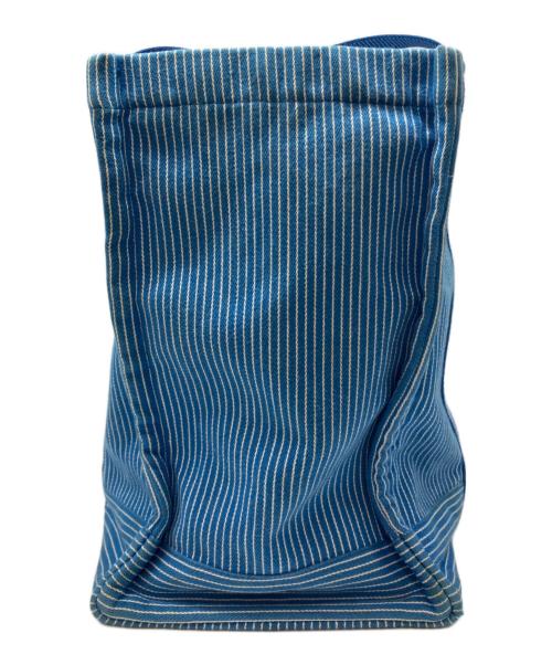 HERMES（エルメス）HERMES (エルメス) カヴァルストライプマザーズトートバッグ ブルーの古着・服飾アイテム