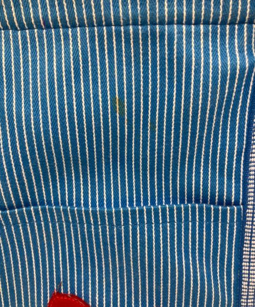 HERMES（エルメス）HERMES (エルメス) カヴァルストライプマザーズトートバッグ ブルーの古着・服飾アイテム