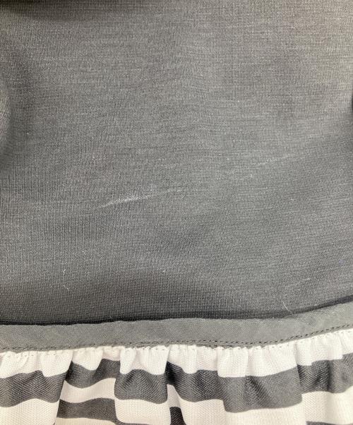 BORDERS at BALCONY（ボーダーズアットバルコニー）BORDERS AT BALCONY (ボーダーズアットバルコニー) PEPLUM LONG SLEEVE TEE ブラック サイズ:38の古着・服飾アイテム