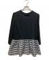 BORDERS AT BALCONY（ボーダーズアットバルコニー）の古着「PEPLUM LONG SLEEVE TEE」｜ブラック