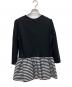 BORDERS AT BALCONY (ボーダーズアットバルコニー) PEPLUM LONG SLEEVE TEE ブラック サイズ:38：8000円