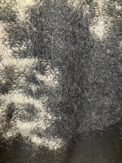 Y-3（ワイスリー）Y-3 (ワイスリー) U LEPPARD KNIT CREW SWEATER ブラック×グレー サイズ:Lの古着・服飾アイテム