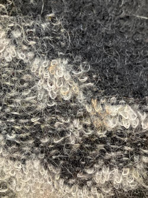 Y-3（ワイスリー）Y-3 (ワイスリー) U LEPPARD KNIT CREW SWEATER ブラック×グレー サイズ:Lの古着・服飾アイテム