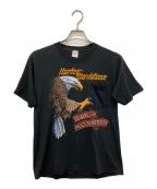 JERZEESジャージーズ）の古着「90ｓEagle pocket Tee」｜ブラック
