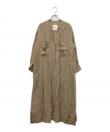 journal standard L'essage（ジャーナルスタンダード レサージュ）の古着「リネンシャツワンピース」｜ブラウン