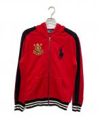 POLO RALPH LAURENポロ・ラルフローレン）の古着「リブラインビッグポニーパーカー」｜レッド