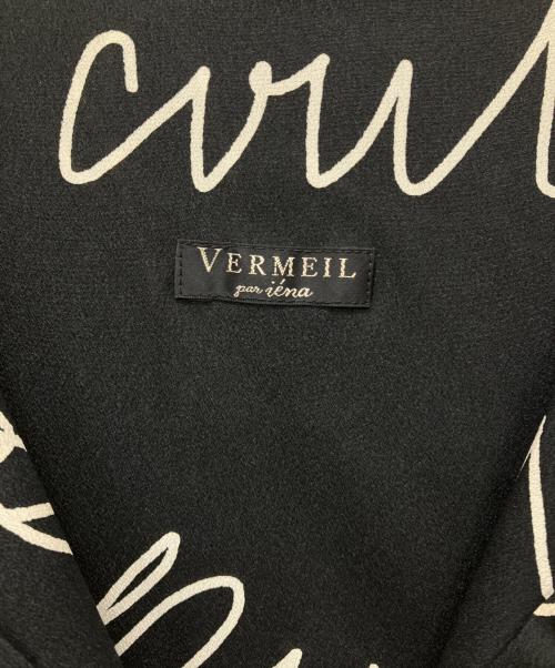 VERMEIL par iena（ヴェルメイユ パー イエナ）VERMEIL par iena (ヴェルメイユ パー イエナ) 線描きプリントシャツワンピース ブラック サイズ:Freeの古着・服飾アイテム