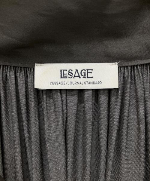 journal standard L'essage（ジャーナルスタンダード レサージュ）journal standard L'essage (ジャーナルスタンダード レサージュ) サテンボウタイワンピース ブラウン サイズ:Freeの古着・服飾アイテム