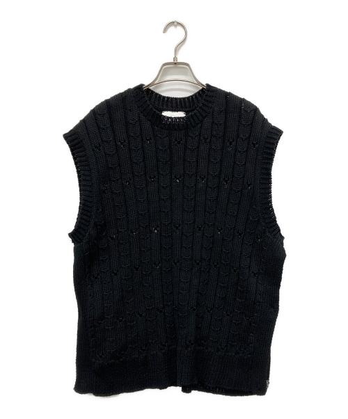 METHO（メソ）METHO (メソ) ニットベスト ブラック サイズ:Freeの古着・服飾アイテム