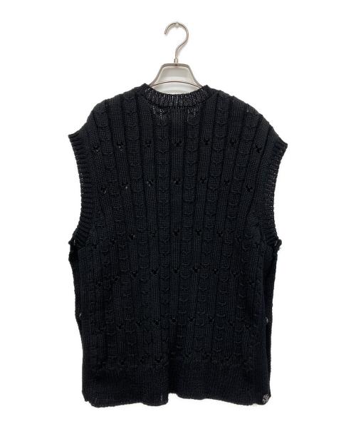 METHO（メソ）METHO (メソ) ニットベスト ブラック サイズ:Freeの古着・服飾アイテム