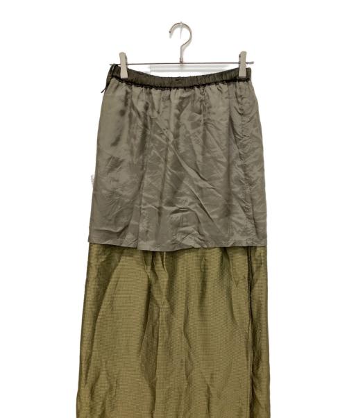 KIJI（キジ）KIJI (キジ) キュプラロングスカート オリーブ サイズ:1の古着・服飾アイテム