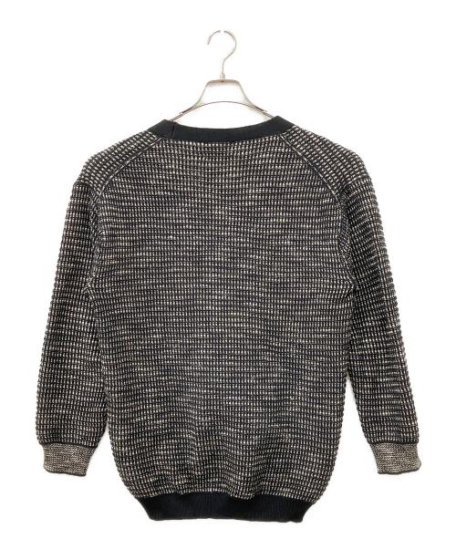 Burrow（ブロウ）Burrow (ブロウ) メッシュカーディガン ブラック サイズ:Sの古着・服飾アイテム