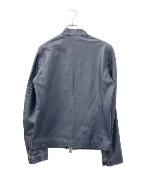 SHIPS JET BLUE（シップスジェットブルー）SHIPS JET BLUE (シップスジェットブルー) ラムレザーシングルライダースジャケット ネイビー サイズ:Lの古着・服飾アイテム