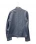 SHIPS JET BLUE (シップスジェットブルー) ラムレザーシングルライダースジャケット ネイビー サイズ:L：5000円