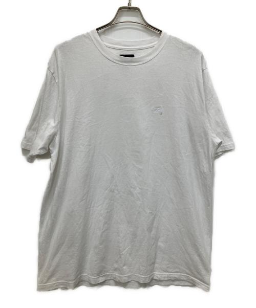 stussy（ステューシー）stussy (ステューシー) Stock Logo tee ホワイト サイズ:XLの古着・服飾アイテム