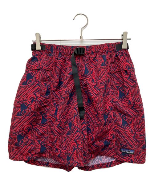 Patagonia（パタゴニア）Patagonia (パタゴニア) River Shorts カヤック柄 ショートパンツ レッド サイズ:Mの古着・服飾アイテム
