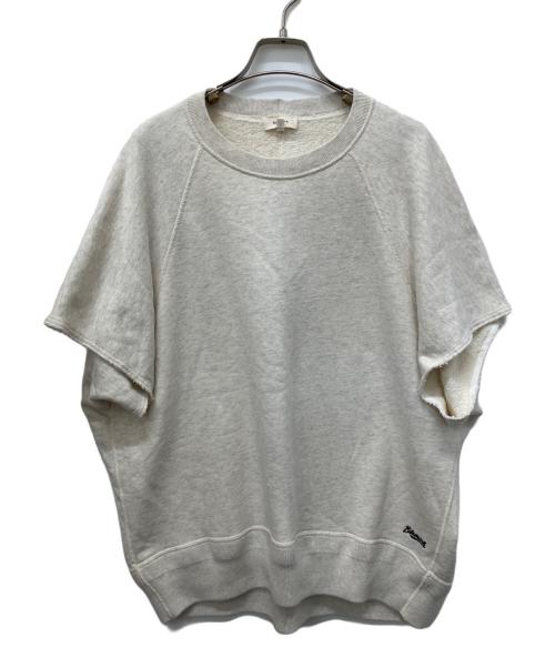 BLAMINK（ブラミンク）BLAMINK (ブラミンク) 吊り裏毛ロゴショートスリーブスウェット アイボリー サイズ:2の古着・服飾アイテム