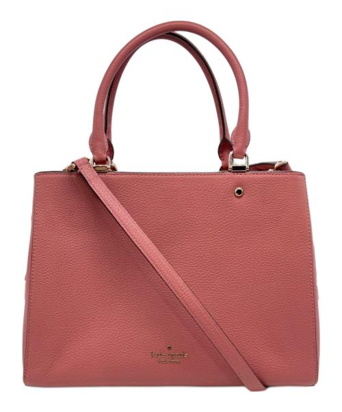 Kate Spade（ケイトスペード）Kate Spade (ケイトスペード) レイラ ミディアムサッチェル 2way ハンドバッグ ピンクの古着・服飾アイテム