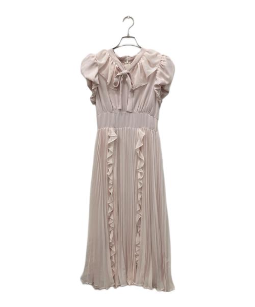 Rose Muse（ロゼミューズ）ROSE MUSE (ロゼミューズ) chiffon pleated dress ピンク サイズ:Freeの古着・服飾アイテム