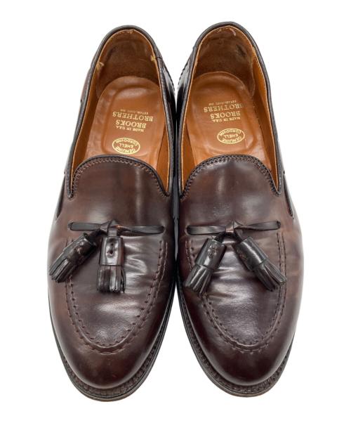 BROOKS BROTHERS（ブルックスブラザーズ）BROOKS BROTHERS (ブルックスブラザーズ) シェルコードバンタッセルローファー ブラウン サイズ:6 1/2Eの古着・服飾アイテム