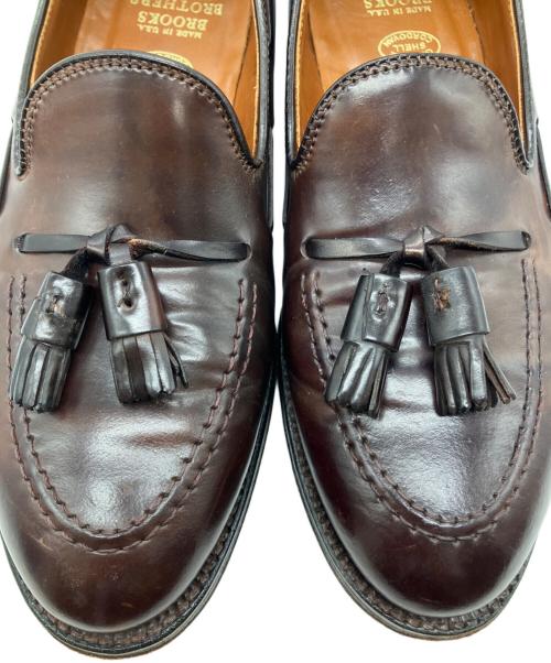 BROOKS BROTHERS（ブルックスブラザーズ）BROOKS BROTHERS (ブルックスブラザーズ) シェルコードバンタッセルローファー ブラウン サイズ:6 1/2Eの古着・服飾アイテム