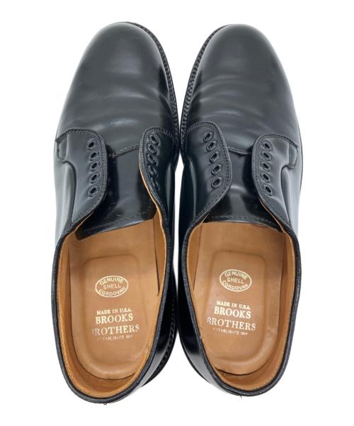 BROOKS BROTHERS（ブルックスブラザーズ）BROOKS BROTHERS (ブルックスブラザーズ) シェルコードバンプレーントゥシューズ ブラック サイズ:6 1/2Dの古着・服飾アイテム