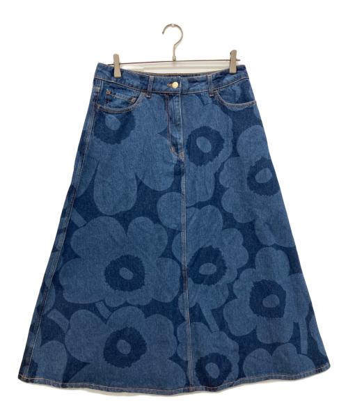 marimekko（マリメッコ）marimekko (マリメッコ) ウニッコ柄デニムスカート インディゴ サイズ:38の古着・服飾アイテム