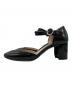 PRADA (プラダ) エナメルヒールストラップパンプス ブラック サイズ:36：12000円