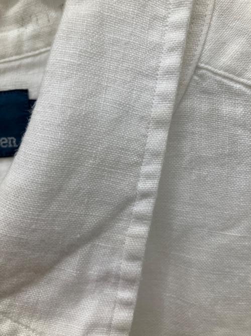 POLO RALPH LAUREN（ポロ・ラルフローレン）POLO RALPH LAUREN (ポロ・ラルフローレン) リネンワークシャツ ホワイト サイズ:XXLの古着・服飾アイテム